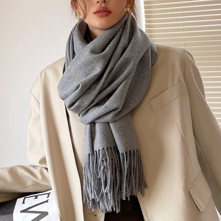 フリンジ大判マフラー ストール | Girly Doll | 詳細画像7 