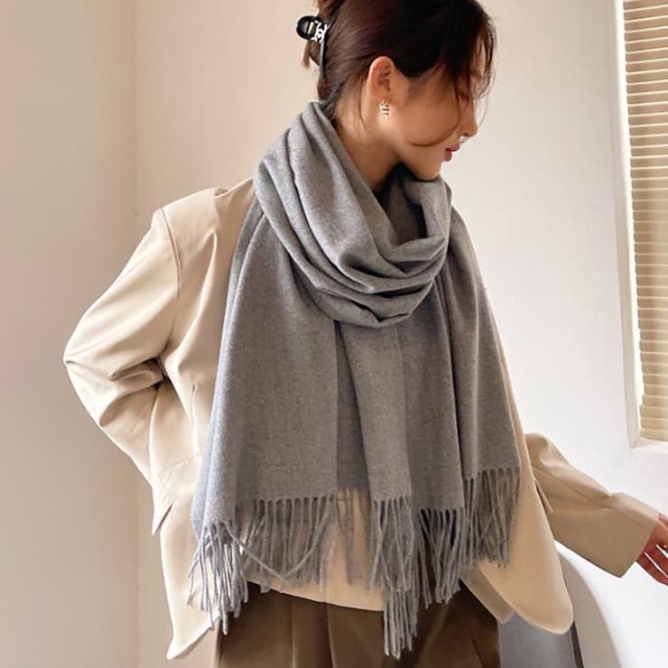 フリンジ大判マフラー ストール | Girly Doll | 詳細画像8 