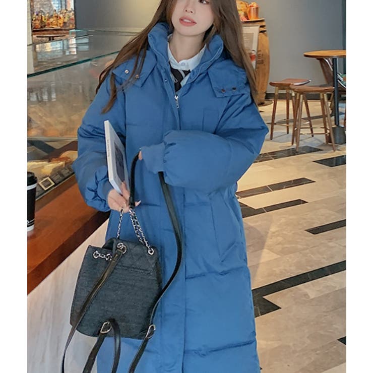 フード付きエコダウンロングコート[品番：ZJ000023554]｜Girly Doll