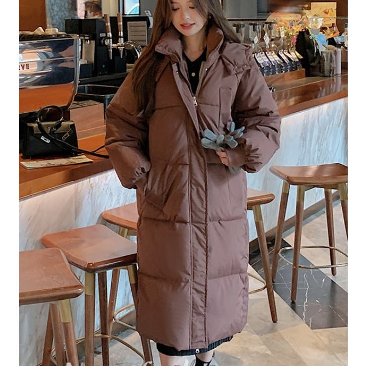 フード付きエコダウンロングコート[品番：ZJ000023554]｜Girly Doll