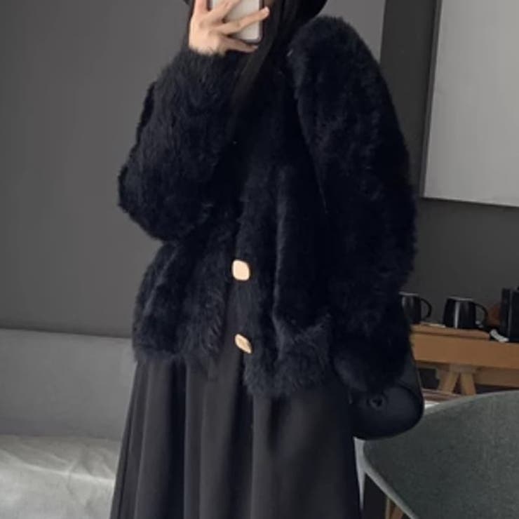 シャギーファーニットカーディガン[品番：ZJ000023560]｜Girly Doll