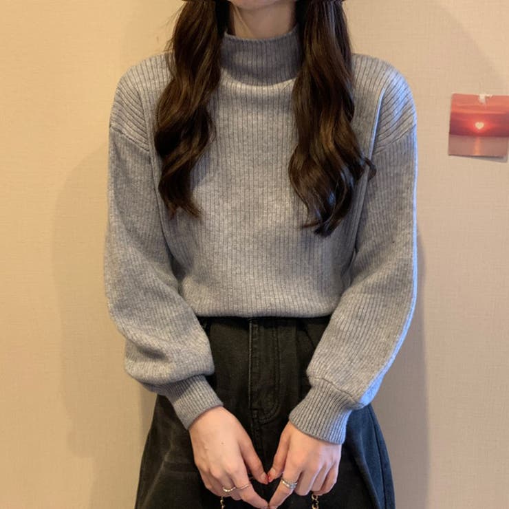 グレー | ニットセーター【韓国ファッション】 | Girly Doll