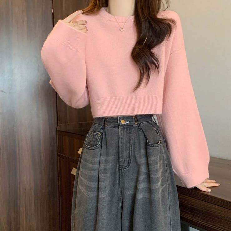 ピンク | ニットセーター【韓国ファッション】 | Girly Doll