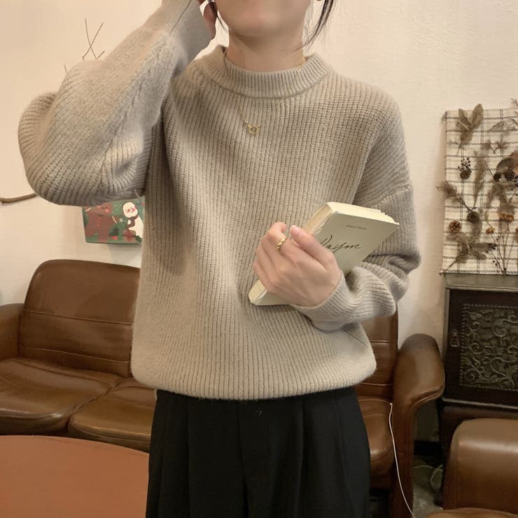 グレー | ニットセーター【韓国ファッション】 | Girly Doll