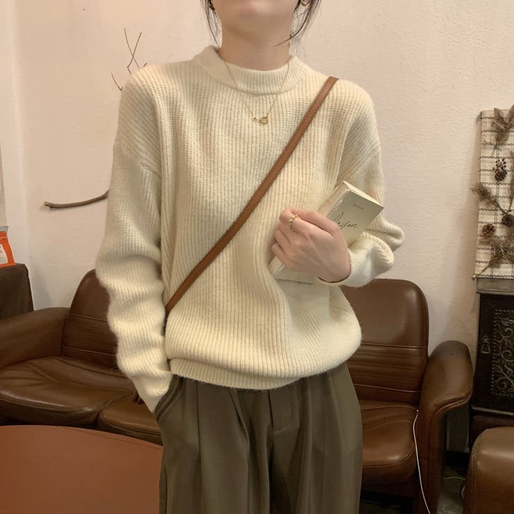 ベージュ | ニットセーター【韓国ファッション】 | Girly Doll