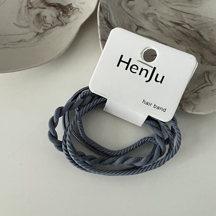 ブルー | 4枚セットヘアゴム【韓国ファッション】 | Girly Doll