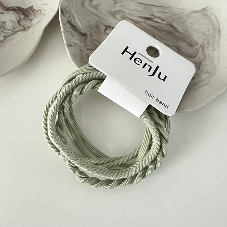 ライトグリーン | 4枚セットヘアゴム【韓国ファッション】 | Girly Doll