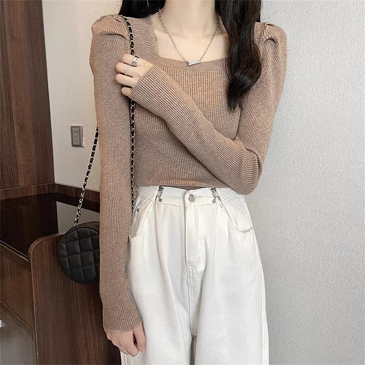 ベージュ | ニット・セーター【韓国ファッション】 | Girly Doll