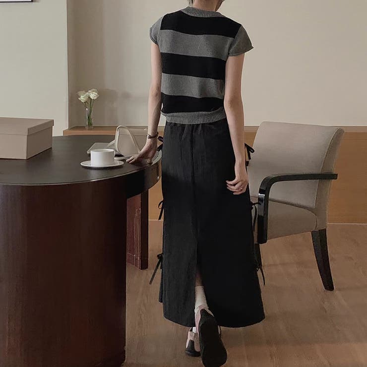 リボンロングスカート【韓国ファッション】 | Girly Doll | 詳細画像5