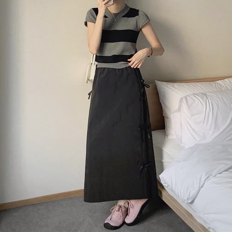 リボンロングスカート【韓国ファッション】 | Girly Doll | 詳細画像8