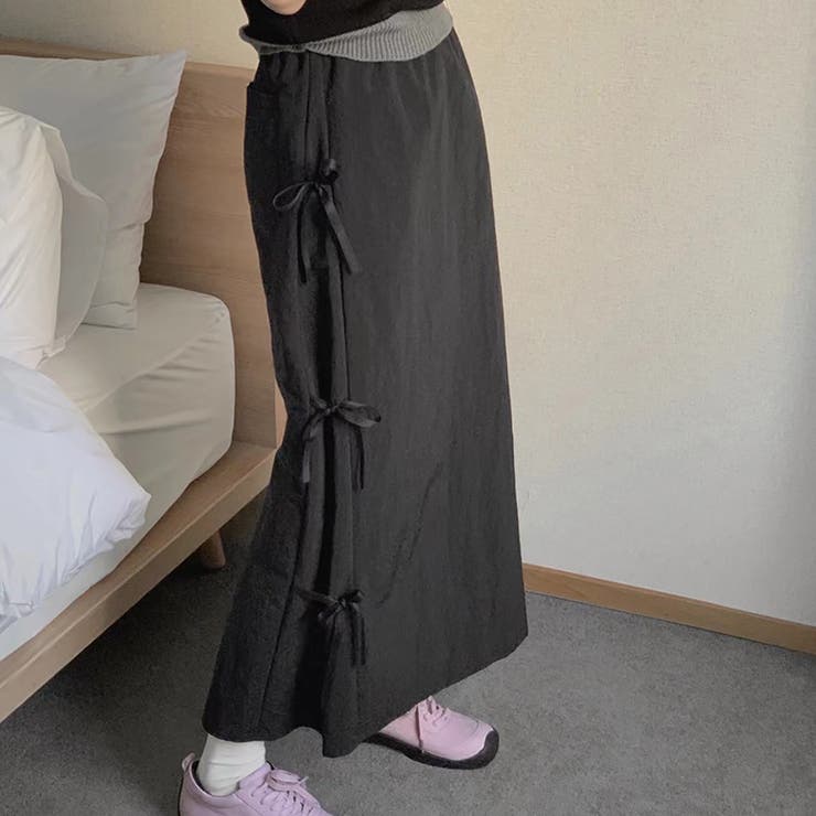 リボンロングスカート【韓国ファッション】 | Girly Doll | 詳細画像10