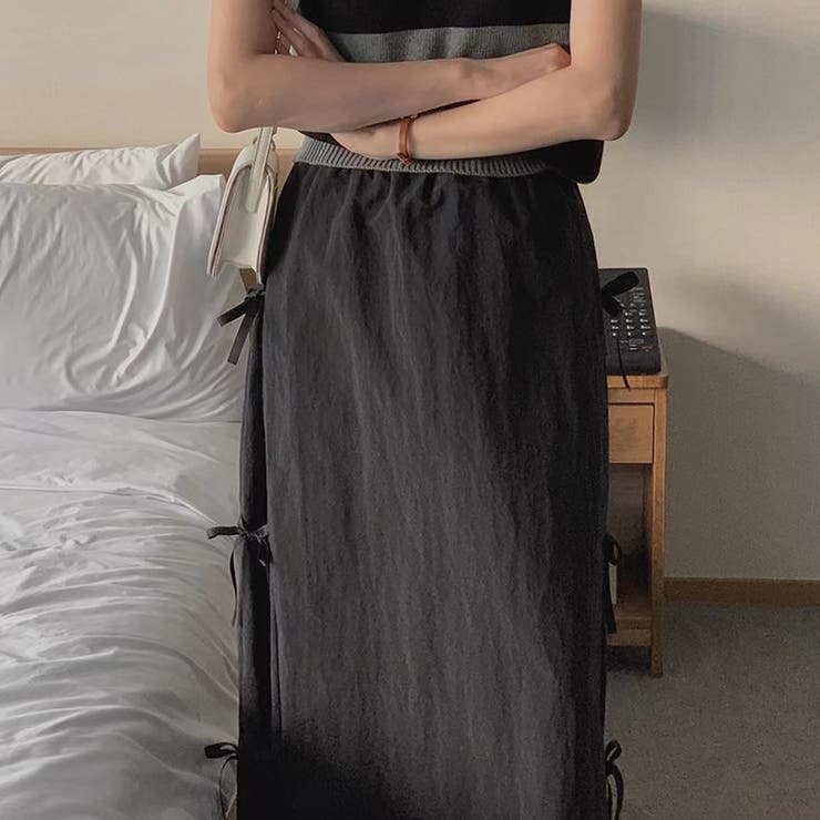 リボンロングスカート【韓国ファッション】 | Girly Doll | 詳細画像14