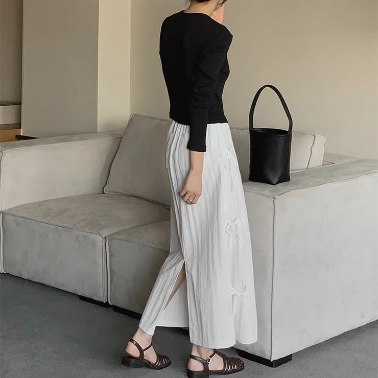 リボンロングスカート【韓国ファッション】 | Girly Doll | 詳細画像17