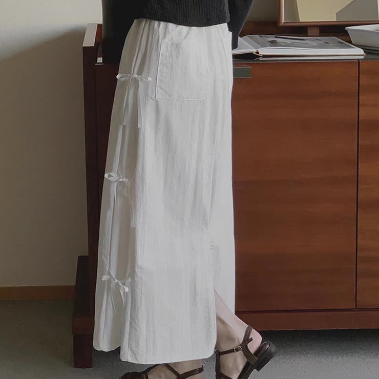 リボンロングスカート【韓国ファッション】 | Girly Doll | 詳細画像23