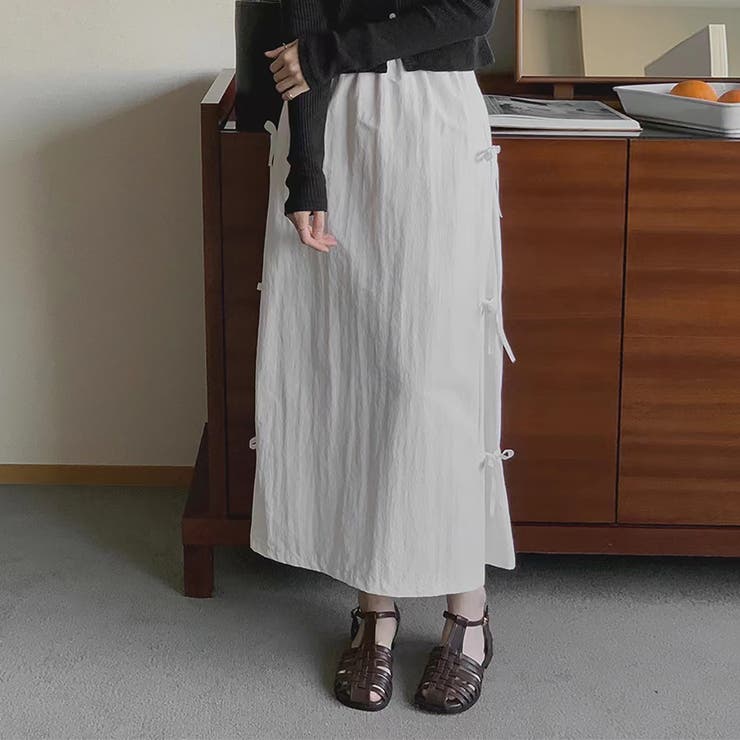 リボンロングスカート【韓国ファッション】 | Girly Doll | 詳細画像25