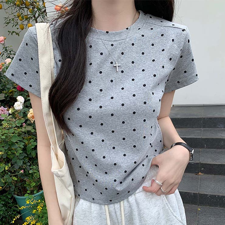 グレー | Ｔシャツ【韓国ファッション】 | Girly Doll