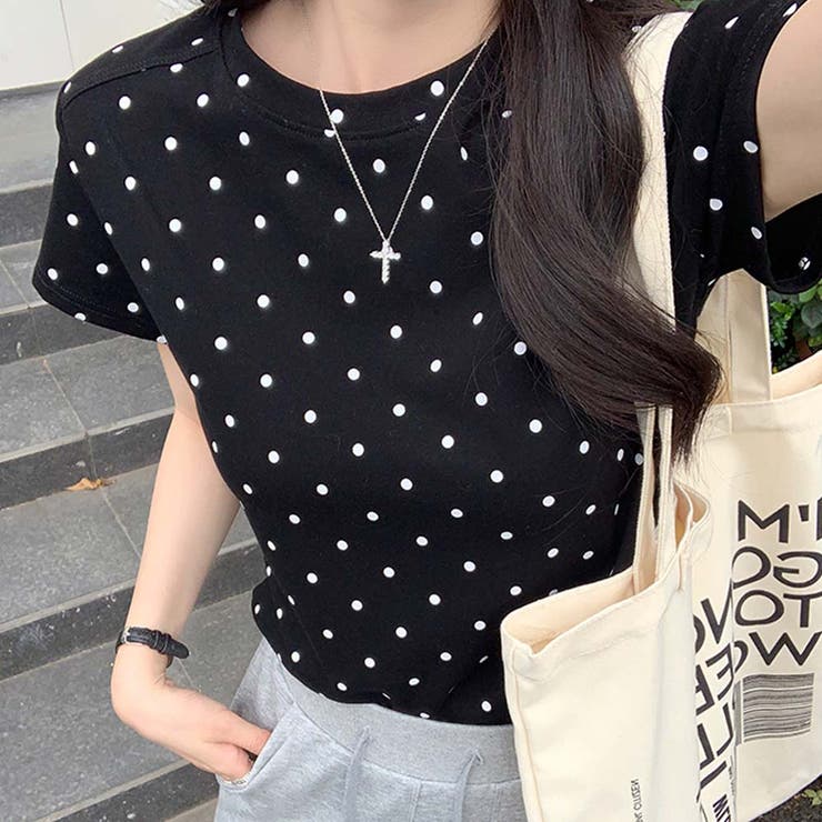 ブラック | Ｔシャツ【韓国ファッション】 | Girly Doll