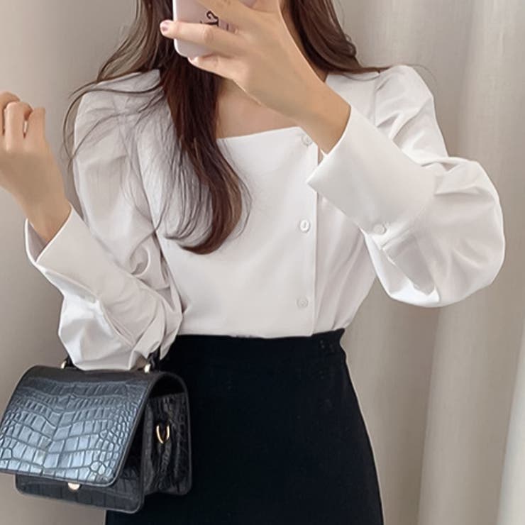 ホワイト | ブラウス【韓国ファッション】 | Girly Doll
