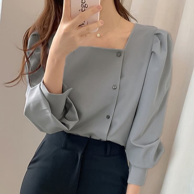 ブルー | ブラウス【韓国ファッション】 | Girly Doll