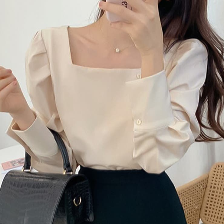 ベージュ | ブラウス【韓国ファッション】 | Girly Doll