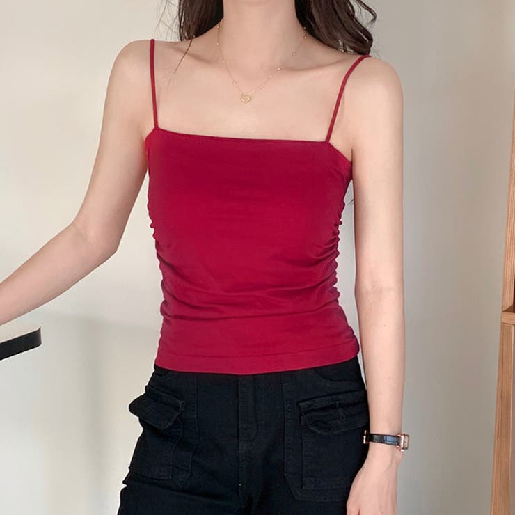 ワインレッド | カップ付けインナー【韓国ファッション】 | Girly Doll