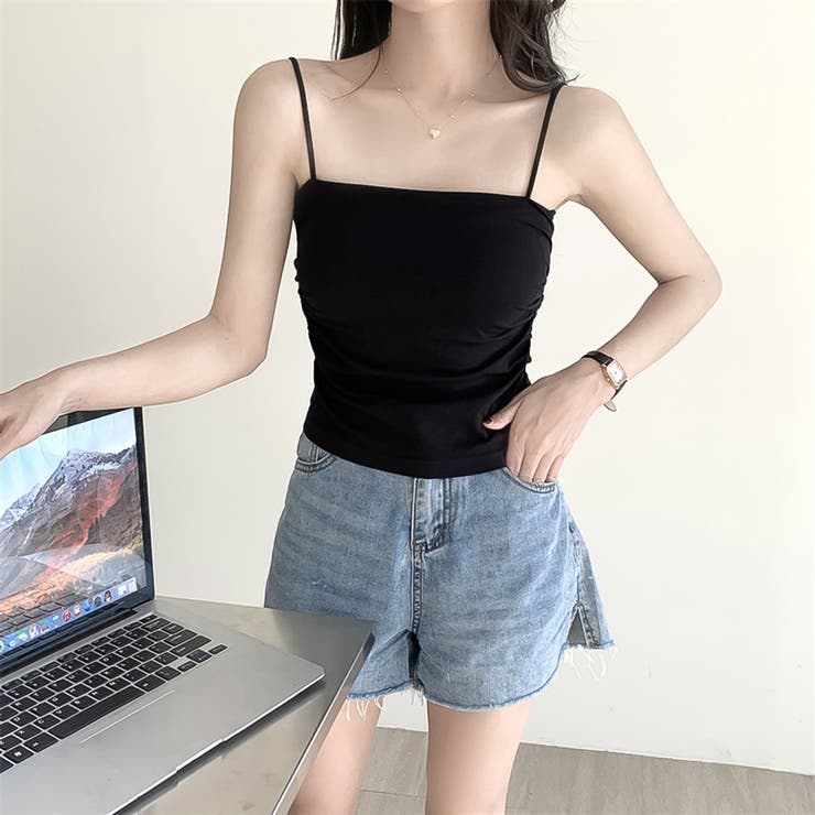 ブラック | カップ付けインナー【韓国ファッション】 | Girly Doll