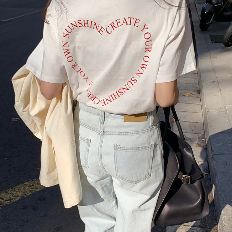 レッド | Ｔシャツ【韓国ファッション】 | Girly Doll