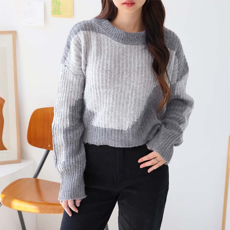 グレー | ニットセーター | Girly Doll