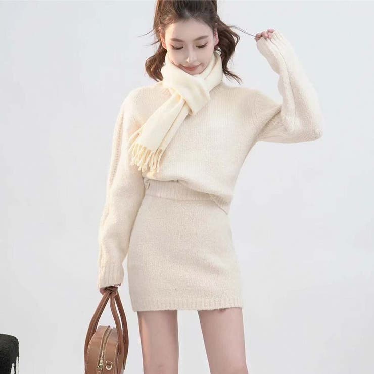 アイボリー | ニットセットアップ | Girly Doll