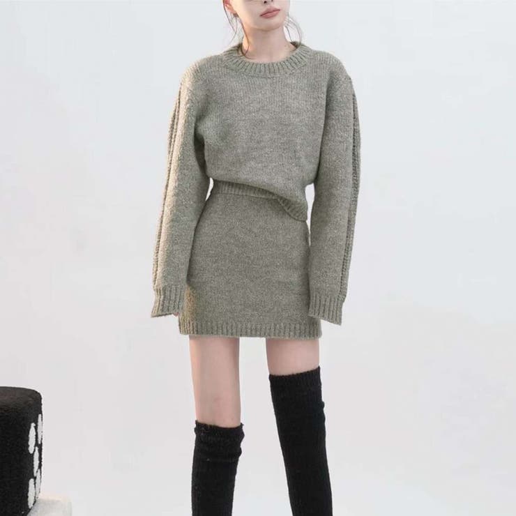 グレー | ニットセットアップ | Girly Doll