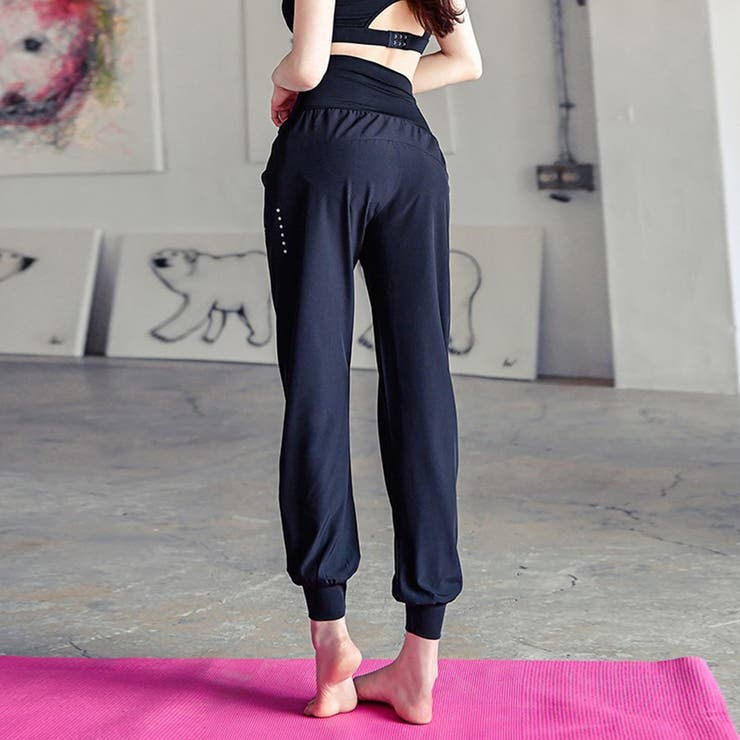 レディース 反射デザインハイウエストフィットネスヨガスウェットパンツ | Girly Doll | 詳細画像5 