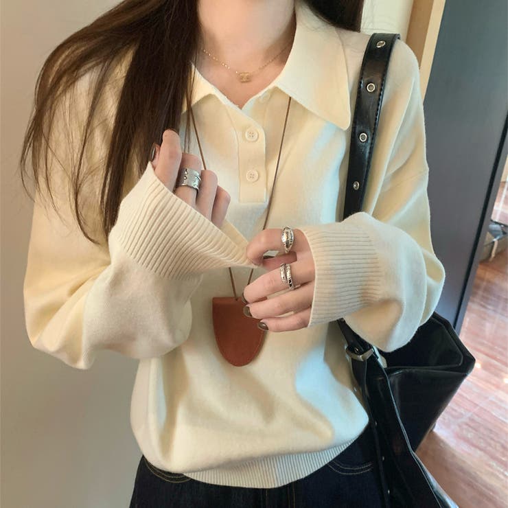 アイボリー | ニットセーター | Girly Doll