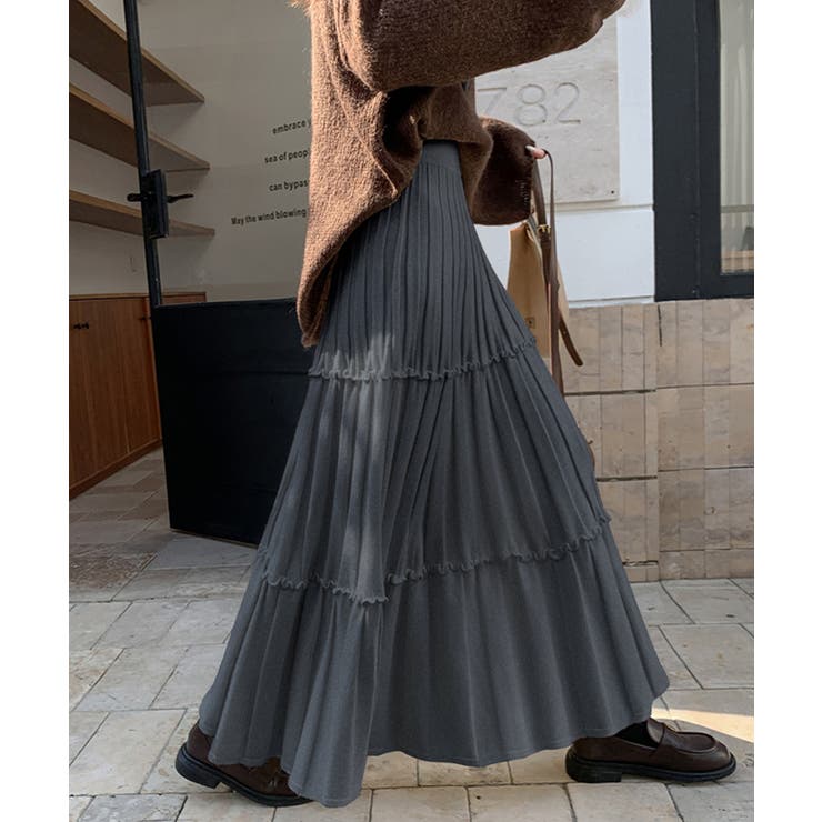 グレー | マキシスカート | Girly Doll