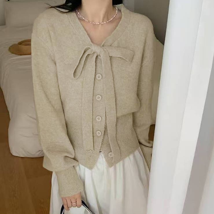 ベージュ | ニットカーディガン | Girly Doll