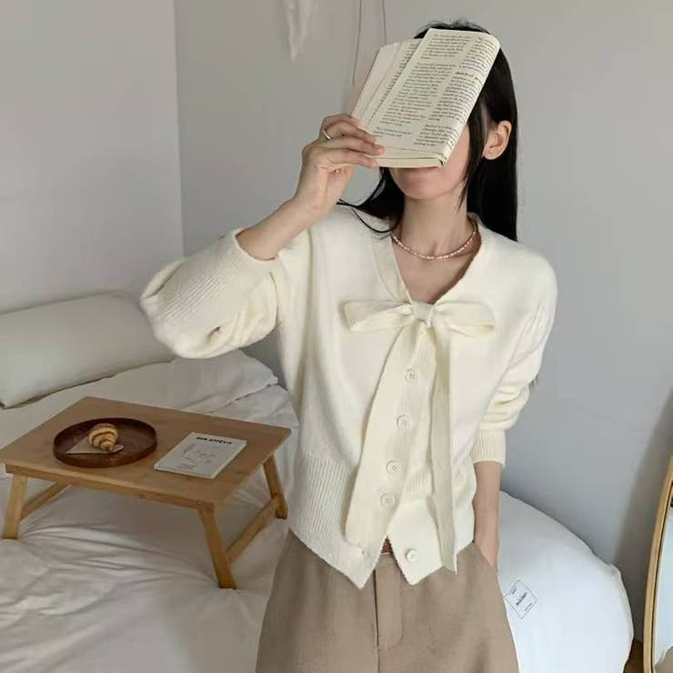 アイボリー | ニットカーディガン | Girly Doll