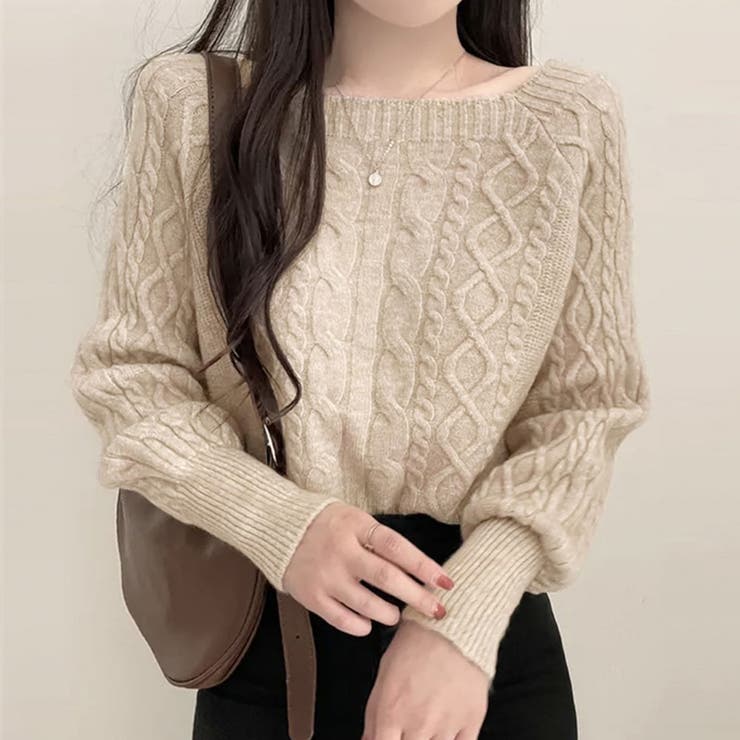 ベージュ | ニットセーター | Girly Doll