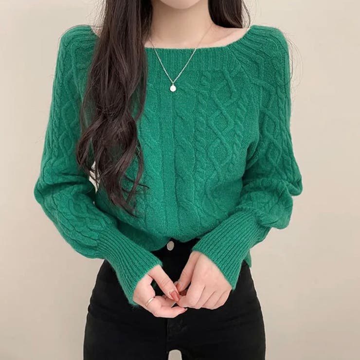 グリーン | ニットセーター | Girly Doll