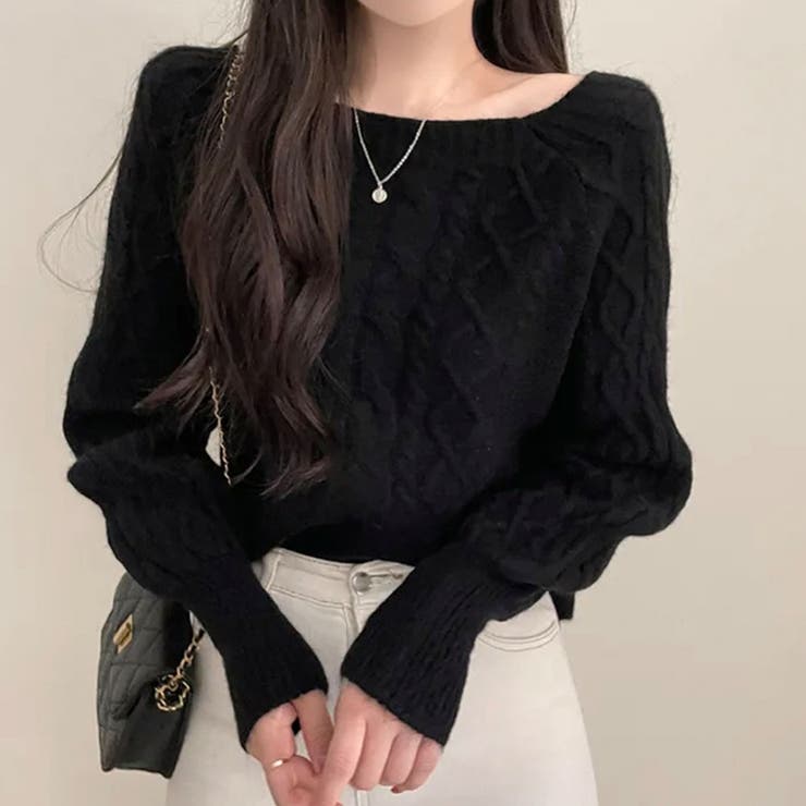 ブラック | ニットセーター | Girly Doll