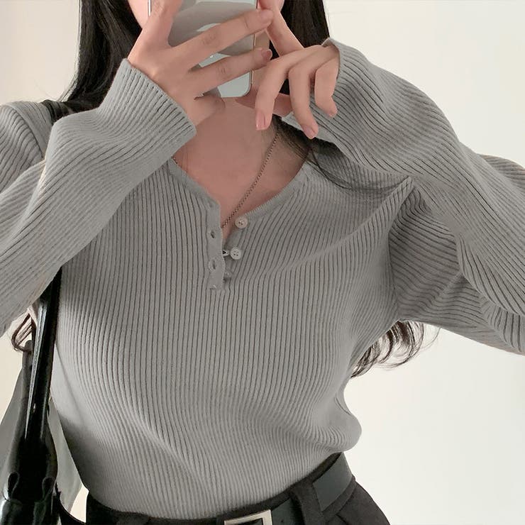 グレー | ニットセーター | Girly Doll