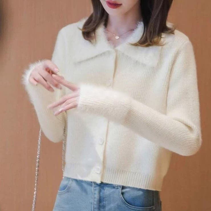 アイボリー | ニットカーディガン | Girly Doll