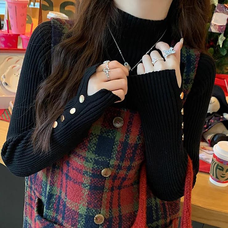 ブラック | ニットセーター | Girly Doll