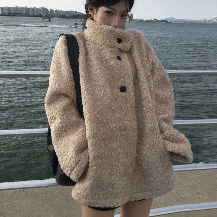 ベージュ | フェイクファーコート | Girly Doll