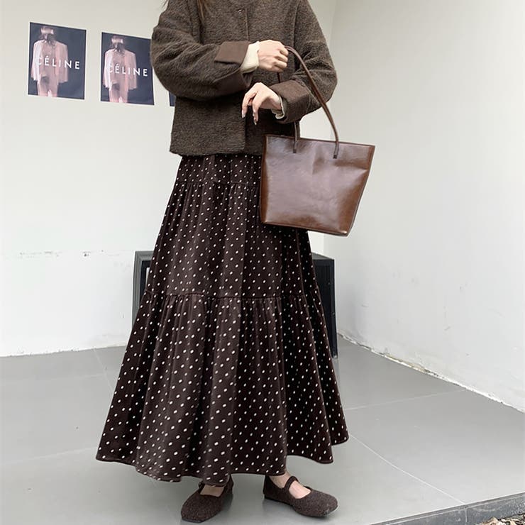 ブラウン | ロングスカート | Girly Doll