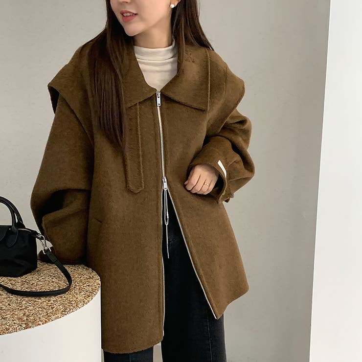 ブラウン | ハーフコート | Girly Doll