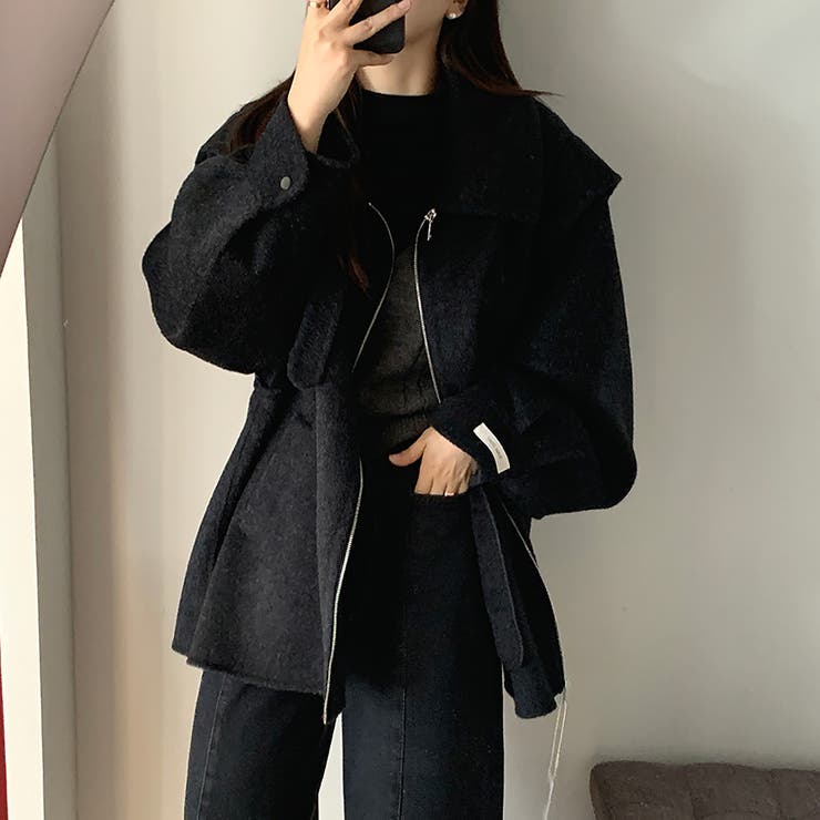 ブラック | ハーフコート | Girly Doll