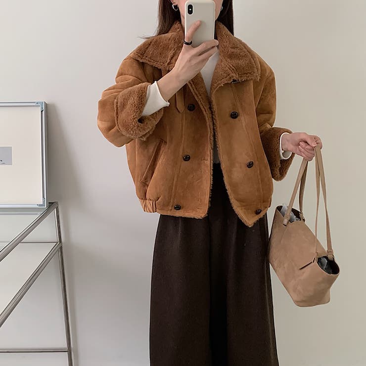 キャメル | フリースジャケット | Girly Doll