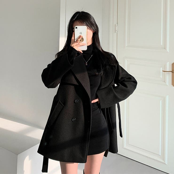 ブラック | ハーフコート | Girly Doll