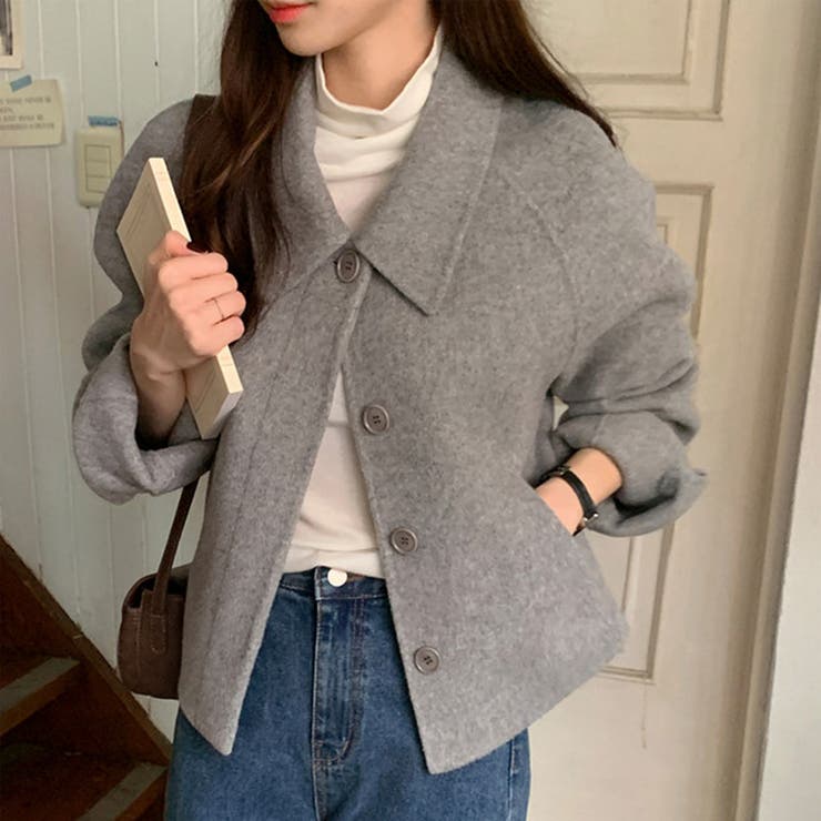 ライトグレー | ショートコート | Girly Doll