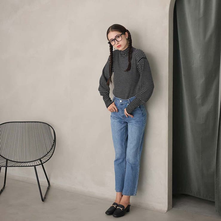 ボーダーハイネックニット | Doula Doula | 詳細画像16 