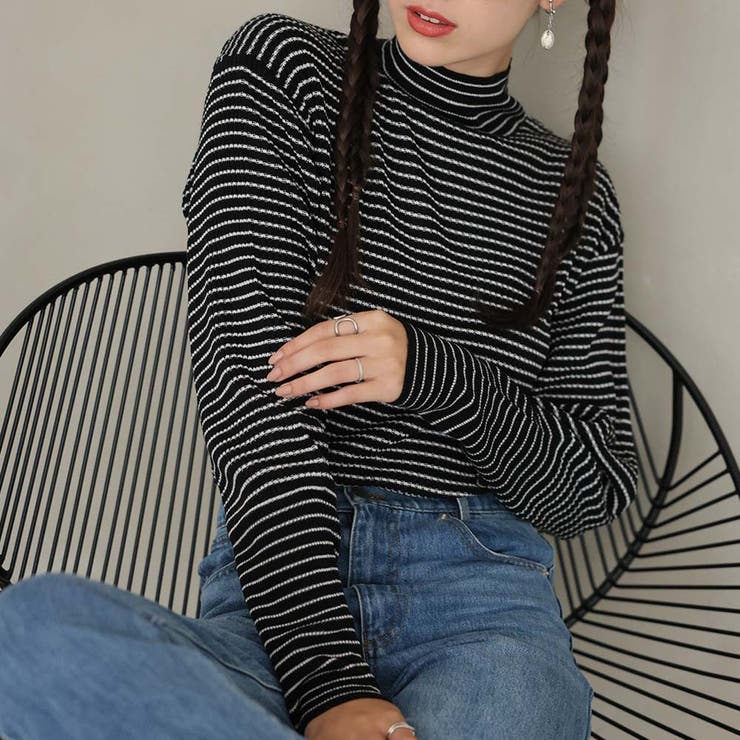 ボーダーハイネックニット | Doula Doula | 詳細画像20 